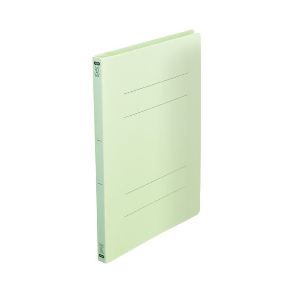(まとめ) TANOSEEフラットファイル(再生PP) A4タテ 150枚収容 背幅18mm グリーン1セット(25冊:5冊×5パック) 【×10セット】 緑 ...