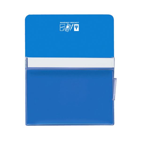 コクヨ マグネットポケット A4300×240mm 青 マク-500NB 1セット(6個) マグネットで金属面に取り付け、書類を収納できる便利なポケット 大切な...