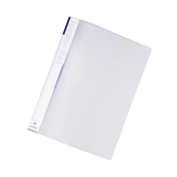 (まとめ) リヒトラブ ルーパーフラット A4タテ 2穴 100枚収容 青 F-52-8 1冊 【×100セット】 プレゼンテーションに最適 革新的なデザインの...