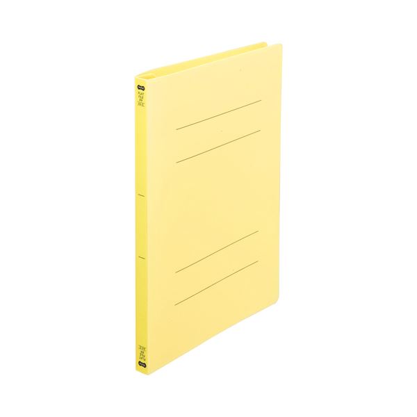 (まとめ) TANOSEEフラットファイル(再生PP) A4タテ 150枚収容 背幅18mm イエロー1セット(25冊:5冊×5パック) 【×10セット】 黄 ...
