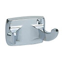 ダブルフック/建築金物 【D45mm】 浴室可 クロムメッキ仕上げ 〔業務用 建材 建築金具〕 バスルームのアクセントにも最適 便利なタオル掛け&浴室フックのダ...