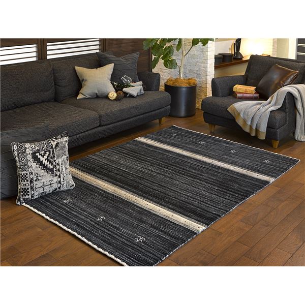 ラグマット じゅうたん カーペット 敷き物 絨毯 約70×120cm L17 ニュージーランドウール100% 保温性 調湿効果 オールシーズン可 ギャッベ リビング 四季通じて快適な暖かさを提供する、天然羊毛製の贅沢なラグカーペット ニュージーランドウール100%で作られ、保温性と