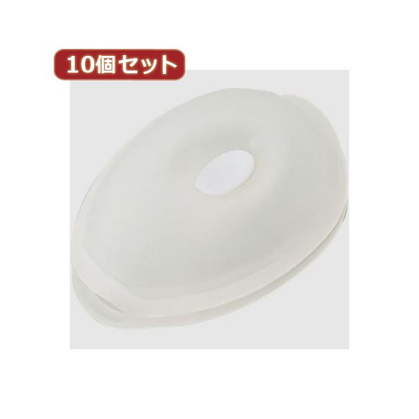 （まとめ）YAZAWA 10個セットくるくるコード巻きミニ クリアホワイト KCM5CWX10【×3セット】 白 スッキリ収納 コード巻きミニ クリアホワイトセット- 10個の便利なコード巻きで、絡まりや乱れを解消し、快適な生活をサポート スタイリッシュなデザインでお部屋に馴染み、