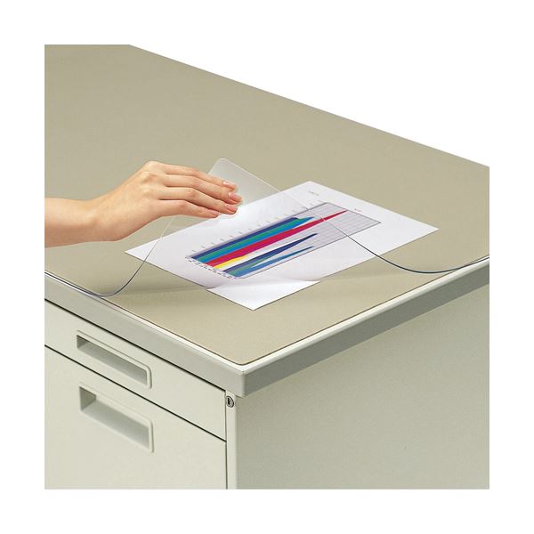 (まとめ)コクヨ デスク (テーブル 机) マット軟質(非転写) ダブル(下敷付) 1357×622mm ウォームグレー マ-413M 1枚【×3セット】 快適...