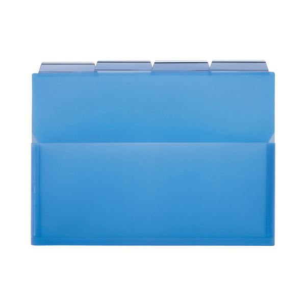 (まとめ) ライオン事務器PPポケットホルダー(エール) A4 ブルー マチ付 PH-42A-B 1パック(4冊) 【×30セット】 青 薄くて頑丈なポリプロピ...