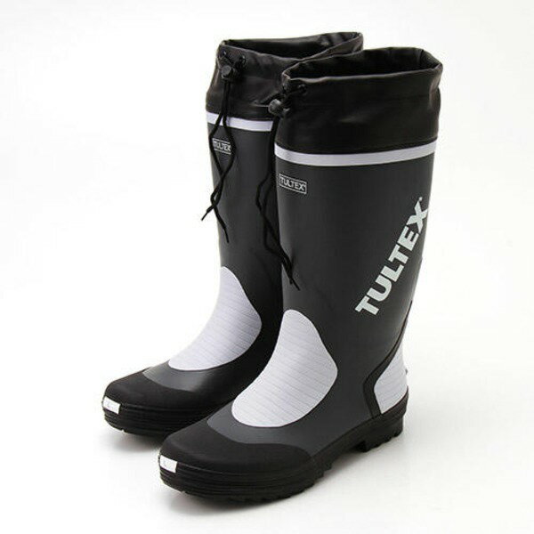 長靴 雨具 M グレー×ライトグレー 雨対策 吸汗速乾 ドライ裏地使用 フード付き レインウェア レインブーツ ロングブーツ 雨にも負けず、汗もサッと乾く 快適...