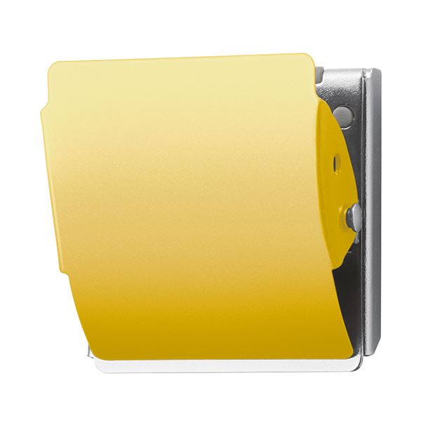 (まとめ) プラス マグネットクリップ ホールド Lイエロー CP-047MCR 1個 【×30セット】 黄 スチール面にピッタリフィット 軽やかな力で書類をホ...