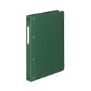 (まとめ)コクヨ バインダーMP(布貼り)B5タテ 26穴 100枚収容 背幅33mm 角金付き 緑 ハ-110G 1冊【×5セット】 見やすくて便利なリングと...