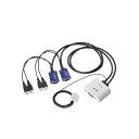 (まとめ) USB対応パソコン 切替器 PC 2台用 KVM-KUSN 1個【×3セット】 USB対応のPC パソコン 切替器で、複数のデバイスを瞬時に操作 作...
