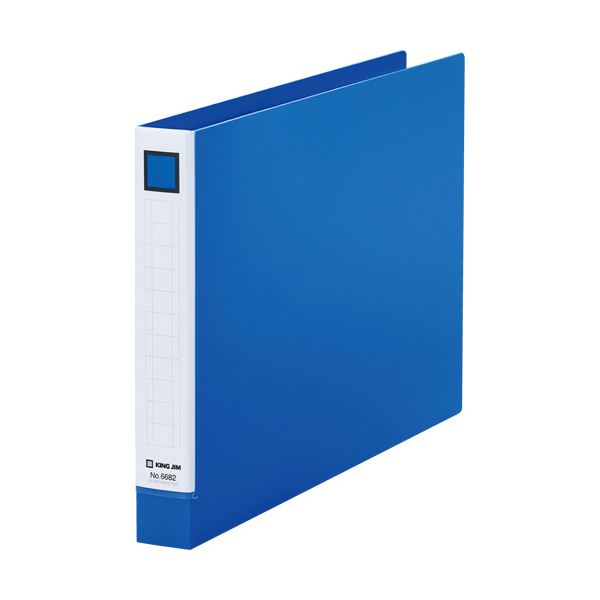 (まとめ) キングジム レバーリングファイルA4ヨコ 2穴 250枚収容 背幅33mm 青 6682アオ 1冊 【×30セット】 ビビッドな色彩でオフィス 事務...