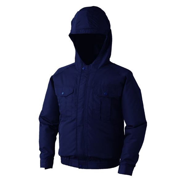 KU90810 空調服 R ポリエステル製フード付き 服のみ ダークブルー 4L 青 快適な風を纏う、進化した空調..