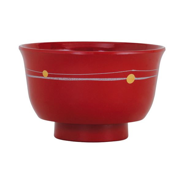 (まとめ)台和 汁椀 遊水玉 朱 1個【×10セット】 持ちやすさと滑りにくさを追求した、特殊形状の遊水玉朱汁椀 手にしっくり馴染むデザインで、食事をより楽しく...