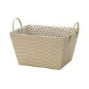 整理 収納 バスケット 整理 収納 かご 幅43×奥行33×高さ24cm PP ナチュラル タオル 小物 おもちゃ リビング 脱衣所 子供部屋 スペースを有効活...