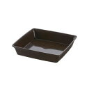 【60個セット】 鉢皿/受け皿 【8号 正方形 ダークブラウン】 約幅17.5cm 日本製 国産 リッチェル フォーレ スクエアプレート 茶 日本製のスクエア型フラワーポット用プランター受皿 8号の正方形で、ダークブラウンの色合いが魅力的な、リッチェルのフォーレスクエアプレー