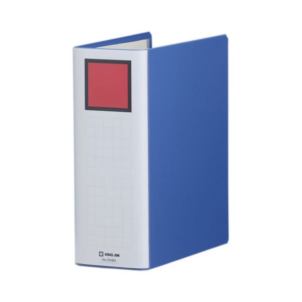 キングジム キングファイルスーパードッチ(脱・着)イージー B5タテ 800枚収容 80mmとじ 背幅96mm 青 2458A 1セット(10冊) オフィスの必...