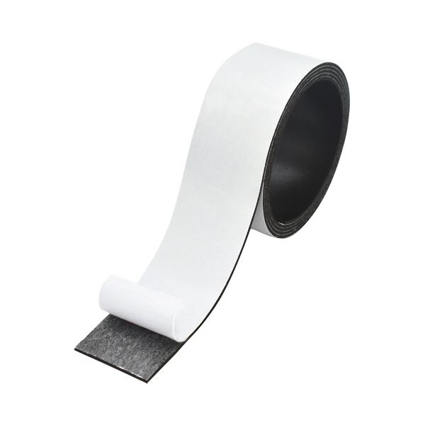 (まとめ)マグエックス パワーマグネットテープ 30mm×1.0m MSTP-1M-30 1巻 【×10セット】 自由自在にカットできる マグネットテープの魔力...