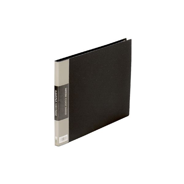 (まとめ)キングジム クリアーファイルカラーベース A4ヨコ 20ポケット 背幅14mm 黒 130C 1セット(10冊)【×3セット】 光を反射せず、ベタつか...