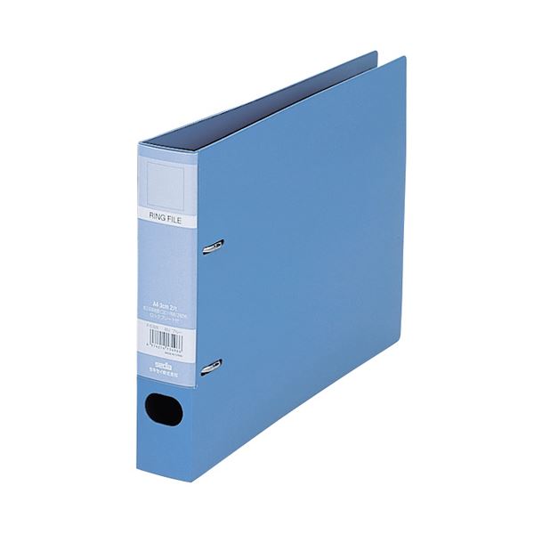 (まとめ) セキセイ ロックリングファイル A4ヨコ2穴 280枚収容 背幅43mm ブルー F-532E-10 1冊 【×30セット】 青 簡単差し替え 分別...