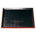 尺2 利休角盆/トレー 【黒天朱SL】 362mm×362mm×18mm 日本製 国産 〔和食 レストラン 居酒屋 店舗 お店〕 和の美食を極める至高の器 日本...