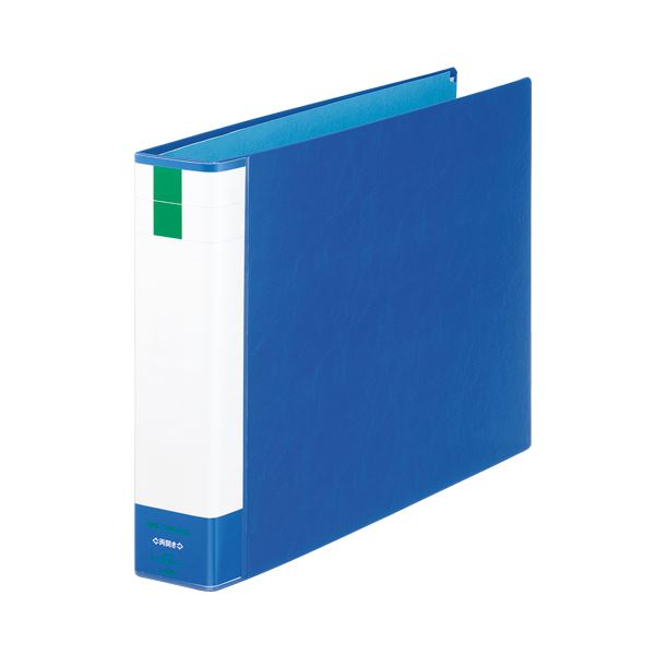 (まとめ) ライオン事務器 パイプ式ファイル(環境)両開き A3ヨコ 500枚収容 50mmとじ 背幅71mm ブルー No.7502RK 1冊 【×10セット...