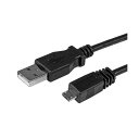 (まとめ) StarTech MicroUSB2.0 変換ケーブル 配線 アダプタ 1m USB A(オス)-USB Micro B(オス) ブラック UUSB...