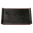 尺3 エアートレー/おぼん 【黒SLタタキ】 392×310×19mm 日本製 国産 〔和食 レストラン 店舗 お店〕 至高の和食トレイ 伝説のエアートレーが進...