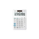 (まとめ) カシオ W税率電卓 ミニジャストタイプ 10桁 ホワイト【×5セット】 白 手軽に持ち運びもできる、使い勝手抜群のパーフェクトサイズ 税率計算もラクラク、カシオのミニ電卓10桁ホワイトがセットで5個 白(2)