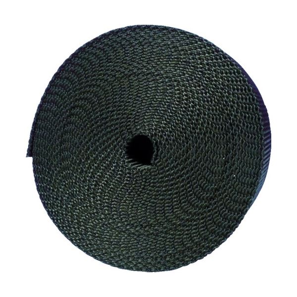 (まとめ) TRUSCO ナイロン平ベル 1.2t×25mm×5m 黒 TNB255-BK 1巻 【×5セット】 高い耐久性 頑丈 で耐久性抜群 最強の合成繊維...