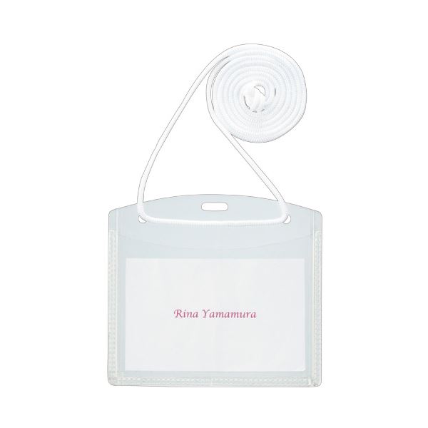 (まとめ) TANOSEE イベント用名札名刺サイズ 1セット(100個:10個×10パック) 【×5セット】 繰り返し使えて、経済的で環境に優しい タノシイイ...