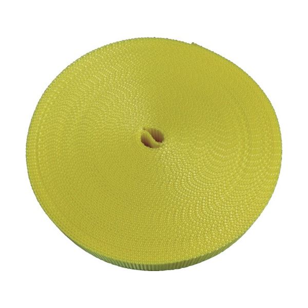 (まとめ) TRUSCO ナイロン平ベル 1.2t×20mm×10m 黄色 TNB2010-Y 1巻 【×5セット】 高い耐久性 頑丈 で耐久性抜群 最強の合成...