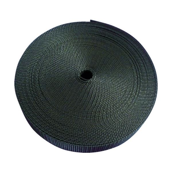 (まとめ) TRUSCO ナイロン平ベル 1.2t×20mm×10m 黒 TNB2010-BK 1巻 【×5セット】 高い耐久性 頑丈 で耐久性抜群 最強の合成...