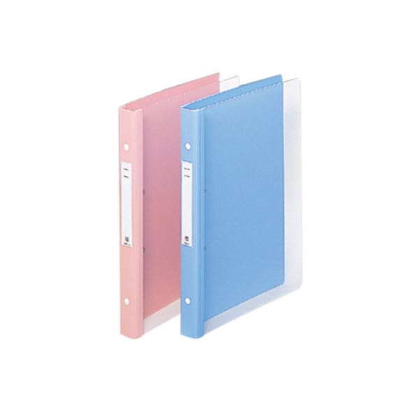 リヒトラブメディカルサポートブック・クリヤー A4タテ 4穴 背幅31mm ピンク HB667-5 1セット(10冊) フレッシュなミントグリーンのカバーで、介...