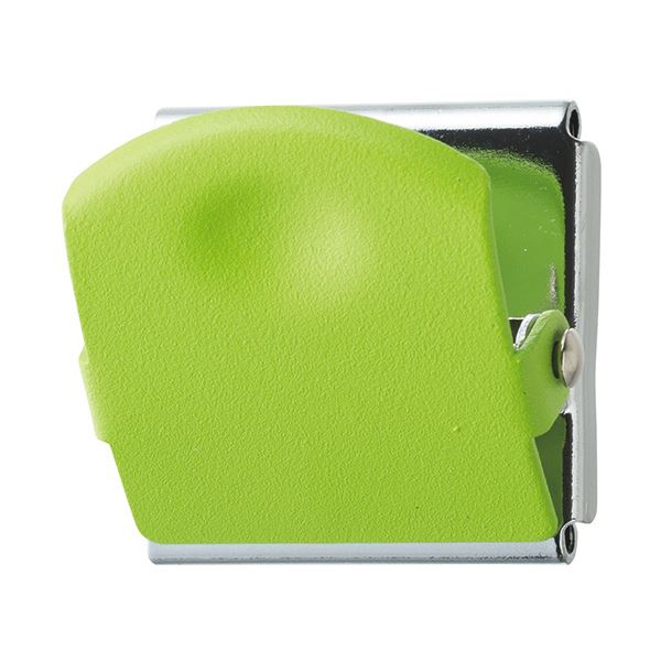 (まとめ) TANOSEE 超強力マグネットクリップM グリーン 1個 【×50セット】 緑 滑り落ちない 特殊すべり止め付き 超強力マグネットクリップM 50...