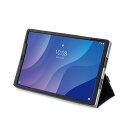 Lenovo Tab M10 HD 2nd Gen ケース カバー 手帳 フラップ レザー 軽量 ハンドホールドベルト付 ブラック TB-L201PLFBK 黒...