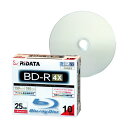 (まとめ) RiDATA 録画用BD-R 130分1-4倍速 ホワイトワイドプリンタブル 5mmスリムケース BD-R130PW 4X.10P SC C1パック...