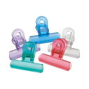 (まとめ) ミツヤ クリアクリップ アクア 中 口幅50mm 5色アソート PC パソコン C-5P-AS 1箱(5個:各色1個) 【×30セット】 オフィスユ...