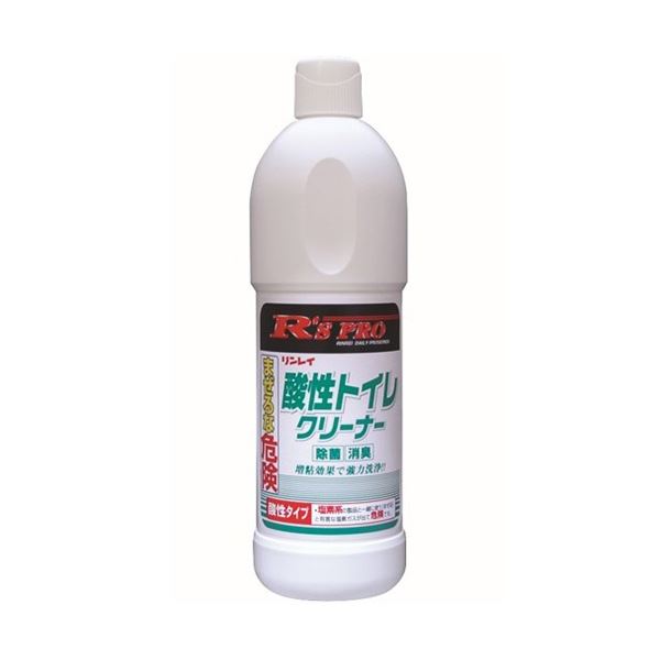 (まとめ) リンレイ RS PRO 酸性トイレクリーナー 800ml 1本 【×5セット】 汚れの垂直面も徹底洗浄 増粘パワーでピカピカに 酸性トイレクリーナー800ml×5本セット