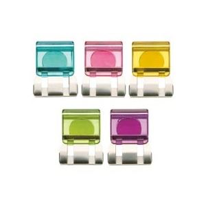 (まとめ) トーキンマグネット付スライドクリップ(クリア) L 5色ミックス SCC-LMG10M 1パック(10個:各色2個) 【×10セット】 マグネット付...