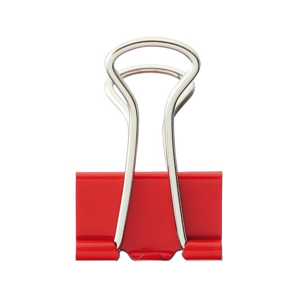 (まとめ) TANOSEE ダブルクリップ 小 口幅19mm レッド 1箱(10個) 【×100セット】 赤 オフィス 事務用 ユース ダブルクリップ レッド ...