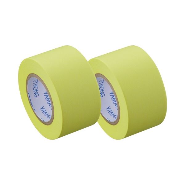 (まとめ) ヤマト メモック ロールテープ(強粘着)蛍光紙 つめかえ用 25mm幅 レモン PRK-25H-LE 1パック(2巻) 【×30セット】 超強力な粘...