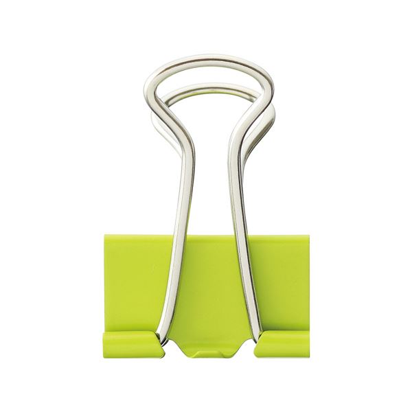 (まとめ) TANOSEE ダブルクリップ 小 口幅19mm ライトグリーン 1箱(10個) 【×100セット】 緑 オフィス 事務用 ユース ダブルクリップ ...