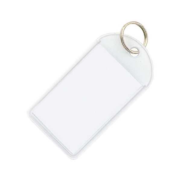 コクヨ ソフトキーホルダー型名札カード 寸法45×28mm 白 ナフ-220W 1セット(50個) 一枚で二役 カラフル..