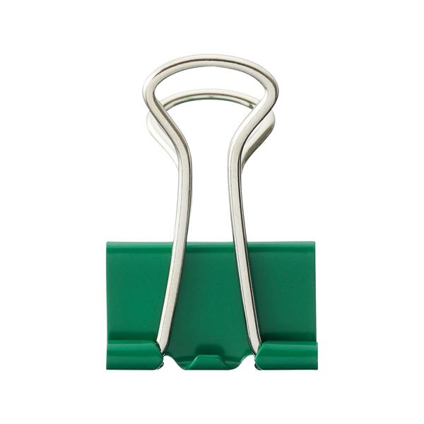 (まとめ) TANOSEE ダブルクリップ 小 口幅19mm グリーン 1箱(10個) 【×100セット】 緑 オフィス 事務用 ユースの便利なアイテム グリー...