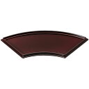 扇面皿/和食器 【溜渕黒/黒天朱 A】 320×135×20mm 日本製 国産 〔和食 レストラン 居酒屋 店舗 お店〕 和の風情を纏う、飲食店にもぴったりの国...