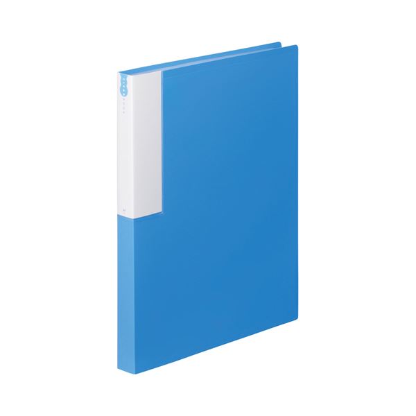 (まとめ) TANOSEE クリヤーブック(クリアブック) A4タテ 36ポケット 背幅24mm ブルー 1セット(10冊) 【×10セット】 青 透明なファイ...