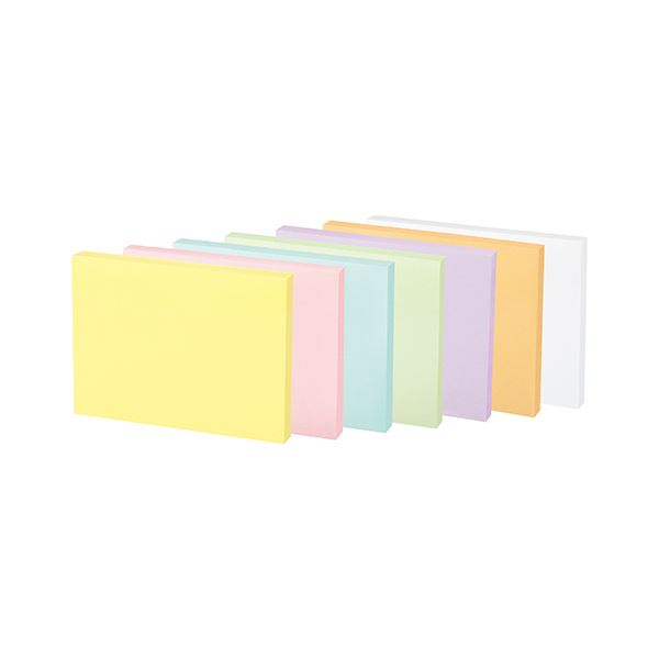 (まとめ)コクヨ 強粘着ふせん<K2>75×100mm パステルカラー7色 K2メ-KP75100X10 1パック(10冊)【×5セット】 7色のパステルカラー...