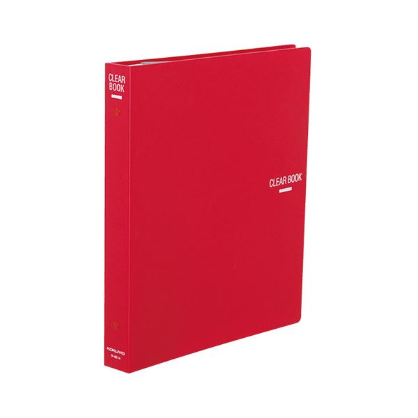 コクヨ クリヤーブック(替紙式)B5タテ 26穴 23ポケット付属 背幅34mm 赤 ラ-461R 1セット(10冊) 頑丈なカバーで耐久性・耐水性に優れた、使...