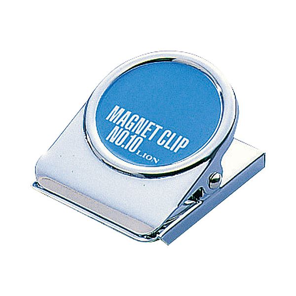 (まとめ) ライオン事務器マグネットクリップ(裏面マグネット付) W50×D65×H35mm CS-10 1個 【×10セット】 頑丈なスチール製マグネットクリ...