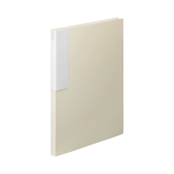 (まとめ) TANOSEE クリヤーブック(クリアブック) A4タテ 24ポケット 背幅17mm オフホワイト 1セット(10冊) 【×10セット】 白 透明で...