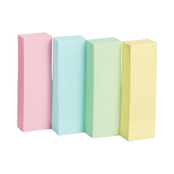 TANOSEE ふせん 50×15mm4色混色1セット(100冊:20冊×5パック) 多用途に活躍 便利なサイズのカラフルメモ TANOSEE マルチカラーメモ...